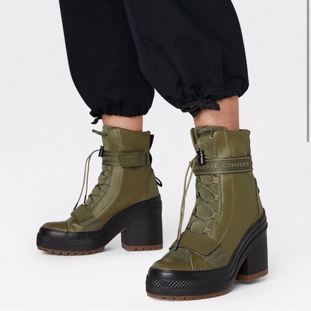 Converse Chuck Taylor Green lace up boots